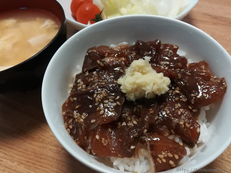 海鮮丼(ブリ)を作ってみた