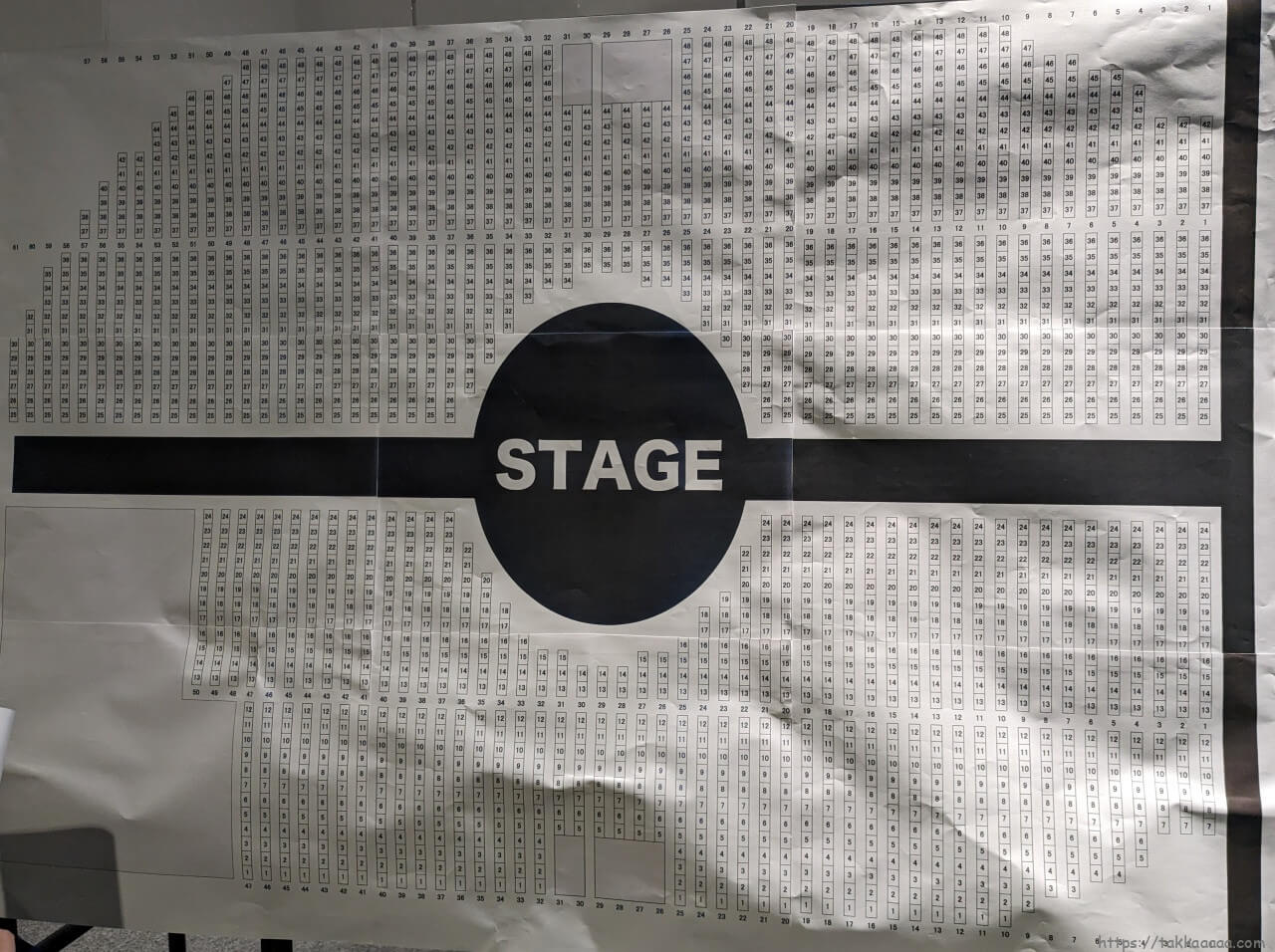 LLP24横アリのセンター席の座席表